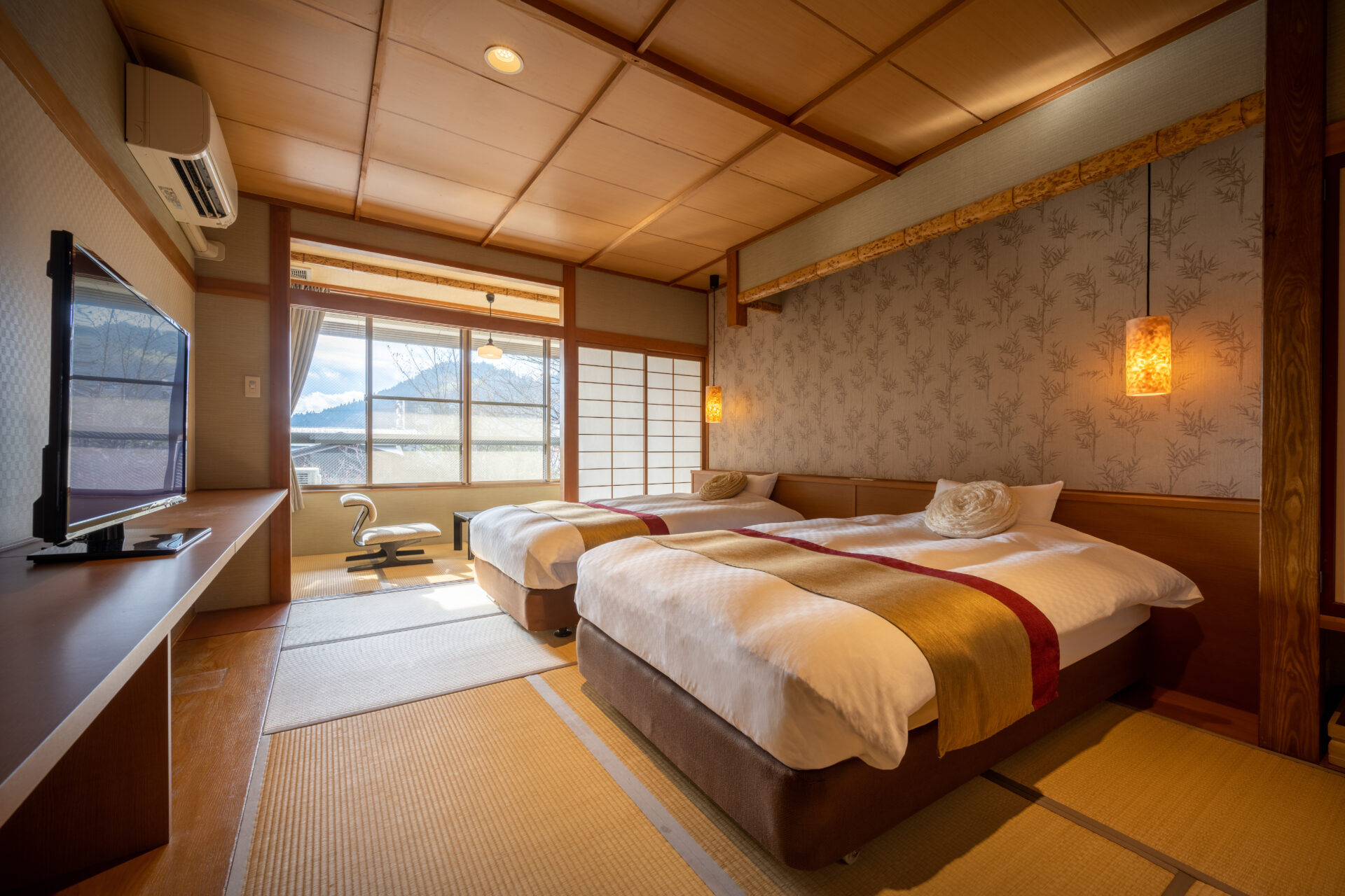 Japanese-Modern 7.5-Tatami Mat Twin Room - Non-Smoking